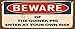 Produktbild 1201 Metallschild/Kühlschrankmagnet, Aufschrift Beware of The Meerschweinchen, 20,3 x 7,6 cm, Rot/Blau/Beige, Metallschild ohne Löcher, Red/Blue/Beige, 8"x3"