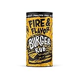 Fire & Flavor Texas Style Brisket Dry Rub Seasoning - BBQ Rub for Beef, Chicken, and Pork - 9oz