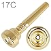 OriGlam Trumpet Mouthpiece 17C Brass Gold Plated Mouthpiece Replacement Part for Brass Wind Musical Instrument Parts