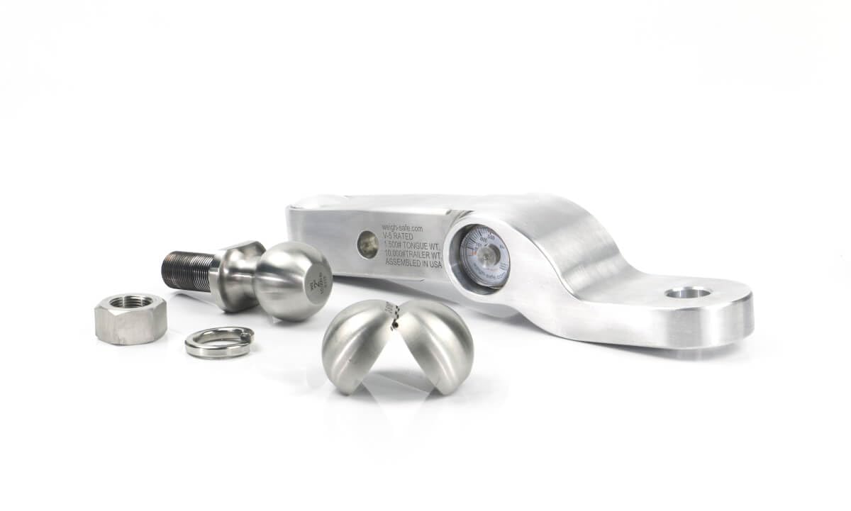 Weigh Safe Fixed Height Ball Mount - with 2" Chrome-Plated Steel Tow Ball and Clam Shell