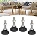 Fafeicy Leveling Feet 4 Pack Adjustable Furniture Leg Levelers with Thread Non Slip Rubber Pads for Machine Tools Office Home Furniture