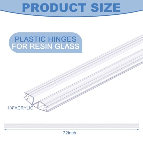 Maasechs 1 Pack Living Hinge for Golf Cart Windshield Piano Drum Shield Cuttable Clear PVC Living Hinge (72 Inch) by Maasechs - Used condition - Image 2
