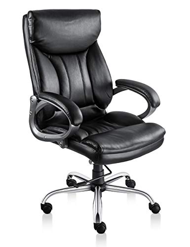 VO Furniture Executive Office Chair Big & Tall Office Chair with Lumbar Support Comfortable Dual Padding High-Back Executive Chair