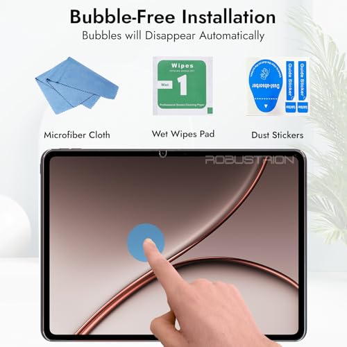Image of Robustrion Tempered Glass for OnePlus Pad 4 13.2 inch Screen Protector Guard for OnePlus Pad 4 13.2 inch Tablet - 1 Pack
