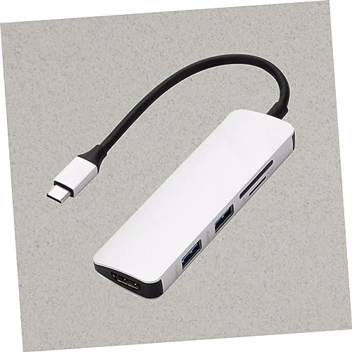 UKCOCO 5 1 Hub Tipo C Com Adaptador De Hub USB C Conversor Prata USB Tipo C Hub USB C Hub