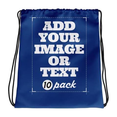 Pranboo® 10 Pack Bulk丨Custom Drawstring Bags, BackPack, Gym Bag, Water Resistant, Travel Climbing Beach Camping 16.5''x19.6'' Cover
