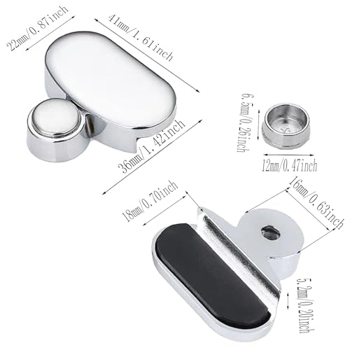 Image of Mirror Clips, Silver Wall-Mounted Mirrors Bracket, Dresser Mirror Fixed Fitting for 0.12 inch-0.2 inch Thick Mirror Glass Clips Clamps 6PCS
