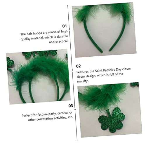 FOMIYES 2 Pçs Tiaras Do Festival Irlandês Scrunchies De Cetim Tiara De Lantejoulas Faixa De Cabelo D