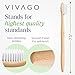 VIVAGO Bamboo Toothbrushes 10 Pack – Natural Toothbrushes, Plant-Based Soft Bristles – Eco-Friendly Wooden Toothbrush