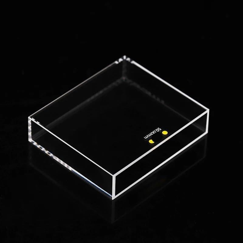 Celda de cubeta de fluorescencia de cuarzo de 50 mm, volumen de 1,75 ml, alta transmitancia, compatible con espectrofotómetro UV-Visible | Glue bonding process
