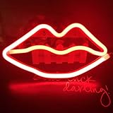 Lips Shaped Neon Signs Led Romantic Art Decorative Neon Lights Wall Decor for Christmas Gift Studio
