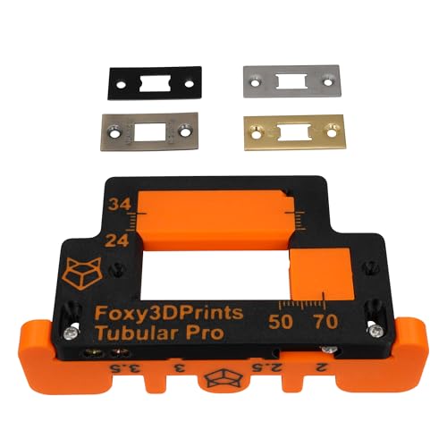 Image of Foxy3DPrints Tubular Pro Universal Adjustable Jig Router Template for Tubular Mortice Latch Door Faceplates