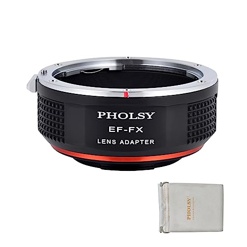 PHOLSY Adapter do montażu obiektywu kompatybilny z obiektywem Canon EF do aparatu Fuji X