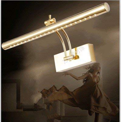 Spiegel Frontleuchten LED Gold Silber Badezimmer Spiegelschrank Leuchten Badezimmer Spiegel Make-up Schrank Spiegel Wasserdicht Anti-Fog Silber-7W-55-weiß Cover