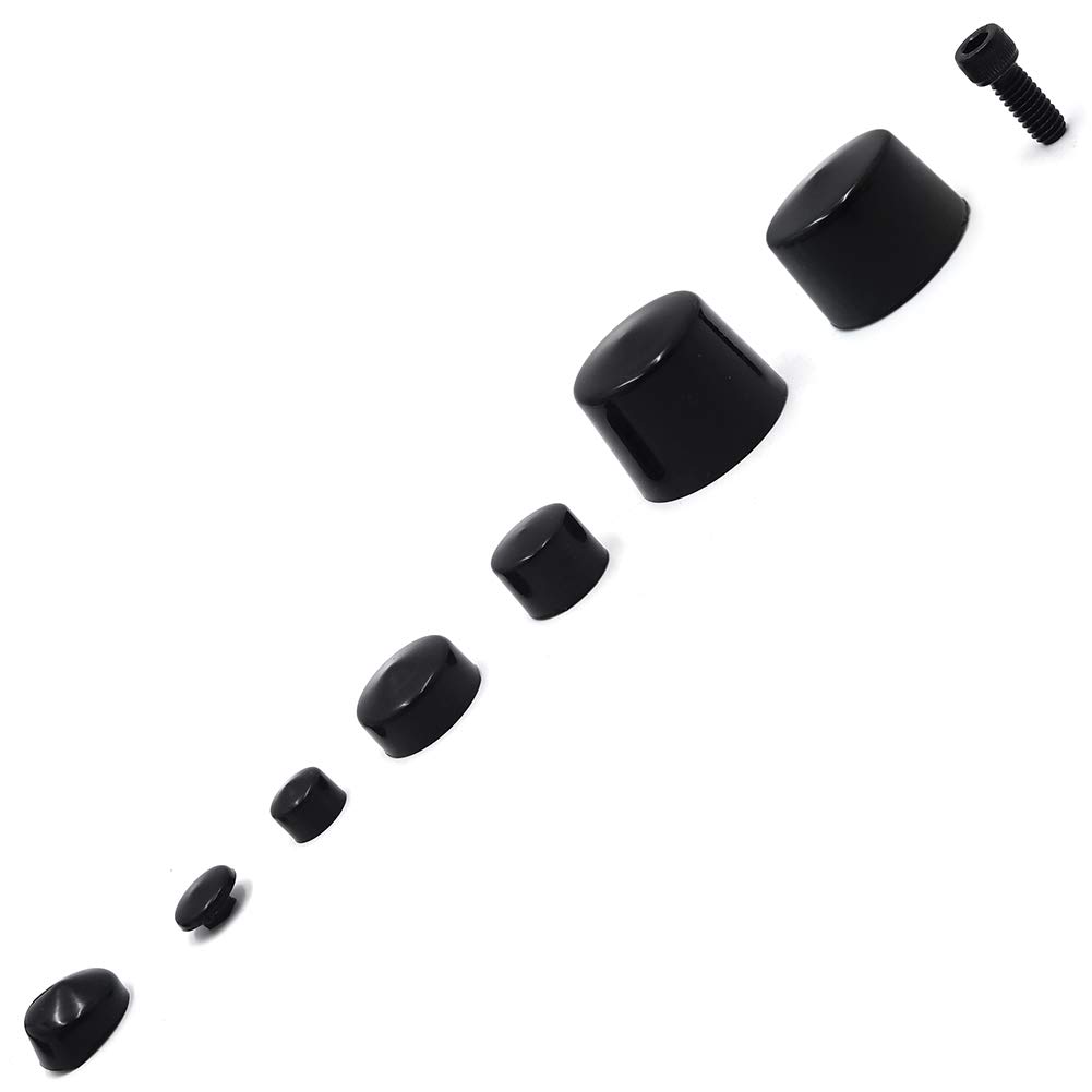 Bolts Toppers Caps For 2007-2010+ Harley Softail Twin Cam – Black Set