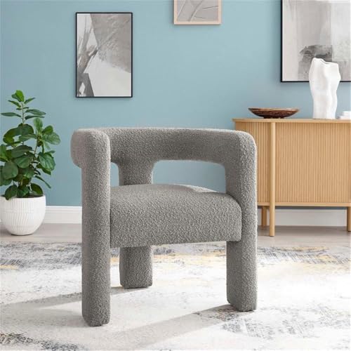 Sillón Boucle Gris Claro miniatura 2