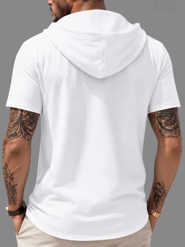 Image of Noble Monk Men's Hoodie Neck Polo T-Shirt | Half Sleeve | Regular Fit | Casual Wear for Men