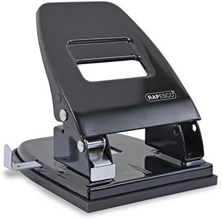 Rapesco 2-Fach Metalllocher 835 - Schwarz, 40 Blatt Kapazität Fürs Büro