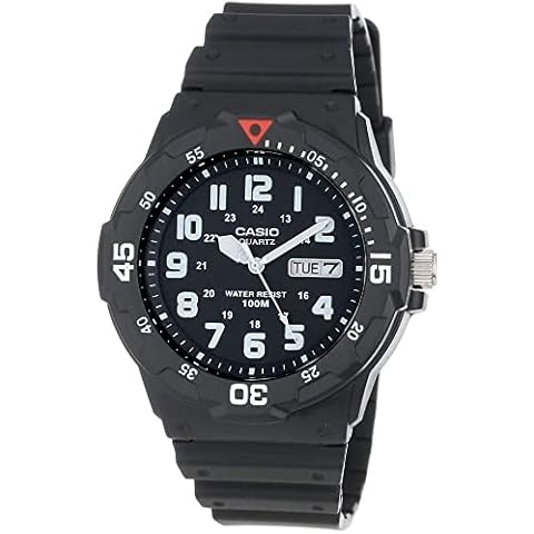 Casio Men's Quartz Day-Date Indicator Black Resin Dive Watch (Model: MRW200H-1BV) Cover