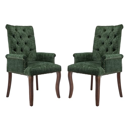 mikibama Chenille Upholstered Dining Chairs