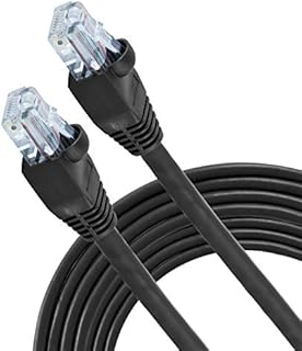 GE Cat5E Ethernet Cable, 3ft Ethernet Cable, Up to 100Mbps, Rated 100 Mhz, UTP, For High Speed Internet Devices, Streaming Devices, Routers, RJ45 Connectors, for Home or Office, Black, 33762
