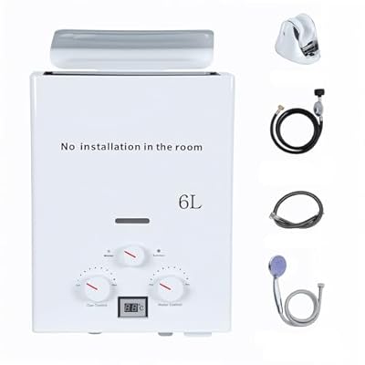 Portable Rv Tankless Water Heater Propane Outdoor, Natural Gas Tankless Water Heaters For Shower, Instant Water Boiler With Overheating Protection, Digital Display, For Camping Trips Boat Cabins