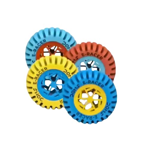 Doms Mini E-Racer Wheel Shape Erasers Pack of 40 Value Pack| Attractive Colors| Better Grip, Clean & Neat Erasing| Best Birthday Gift for Children, Multi-Color