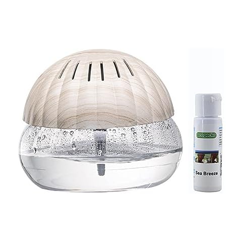 EcoGecko Sea Breeze Water Air Revitalizer, Air Washer, Air Freshener, Room Aromatizer, Aroma and Essential Oil Diffuser with 30ML Sea Breeze Oil for Home, Office, Air Purifier with Night Light Cover