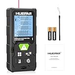 Huepar Laser Measure 165FT Laser Measuring Tool Digital Laser Distance Meters with 2 Bubble Levels, Backlit LCD, Measure Distance, Area and Volume and Pythagorean Mode DM-LM50