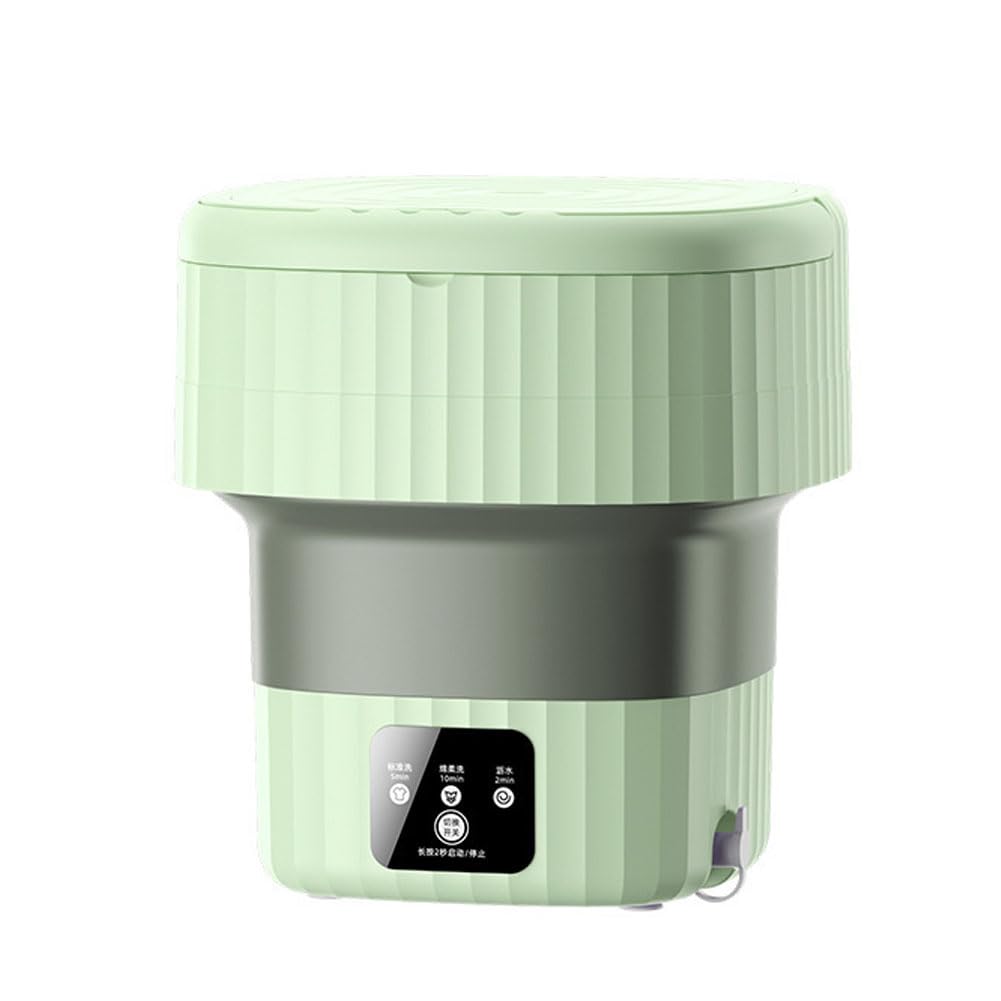 Machine A Laver Pliable, Machine A Laver Pliable avec essorage 9 L Lumière Bleue Vêtements Résistants Aux Enchevêtrements pour sous-Vêtements Et Petits Vêtements Green