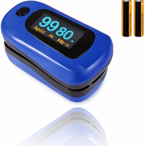 Pulsossimetro da Dito, Saturimetro da Dito Portatile Professionale, Display, misurazione per Uso Domestico, Fitness e Sport