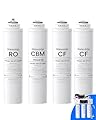 Waterdrop ????????-????????-???????????????? Replacement Filter, Pack of 1 RO, Pack of 2 CF and 1 CBM Filter, Replacement for ????????-????????-???? Tankless Reverse Osmosis Water System (????*???????? + ????*???????????? + ????*????????)
