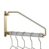 ZASCHIS Brass Natural Marble Towel Rack arm Tower Holder bar Clothes Horse Folding Wall Rotate 180...