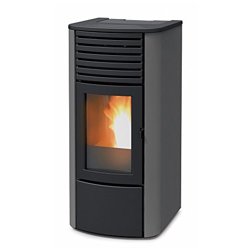  Stufa a pellet MCZ Clio Hydro S2 (23 kW) rivestimento in acciaio Argento