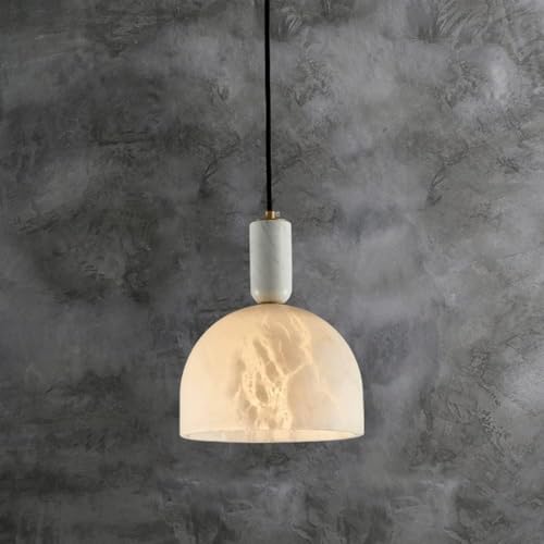 Suspension design minimaliste en marbre véritable avec douille E27 - 5