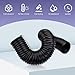 Titwaye Cold Air Intake Hoses, 76MM/3Inch Insulated Flexible Duct Hose, High Flow Adjustable Air Intake Duct Tube, Universal for Most Cars Trucks (Black)