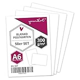 Vielseitige Blanko Postkarten zum Selbstgestalten I DIN A6 I 50er Set DIY Grußkarten weiß I zum Beschreiben I Bemalen I hand-lettering I dv_337