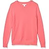 Amazon-Essentials-Womens-100-Cotton-Crewneck-Sweater Amazon Essentials Women's 100% Cotton Crewneck Sweater (Available in Plus Size), Coral Pink, Large