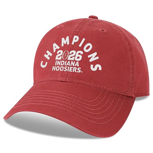 Legacy NCAA Officially Licensed Baseball Hat Indiana Hoosiers CFP National Champions Relaxed Twill Adjustable (EZA) Cardinal