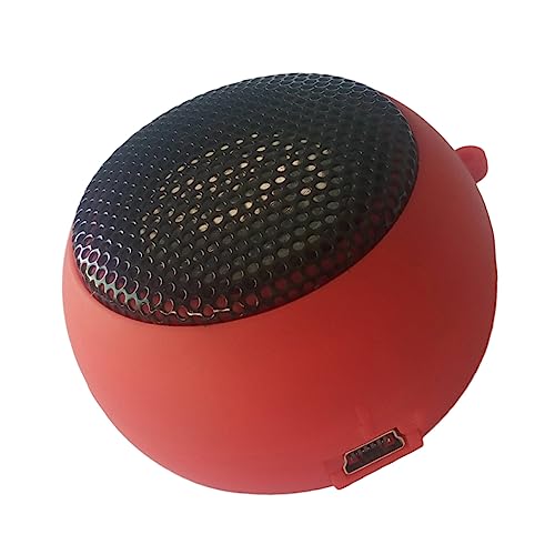 BRIGHTFUFU USB Lautsprecher Kompakt Rot
