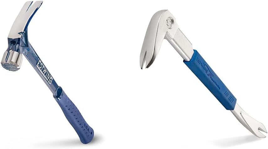 ESTWING Ultra Series Hammer (19 oz) and ESTWING Pro Claw Nail Puller (9")