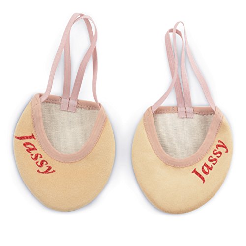 Jassy Rhythmic Gymnastics Toe Shoes for Beginners (Medium, Beige)