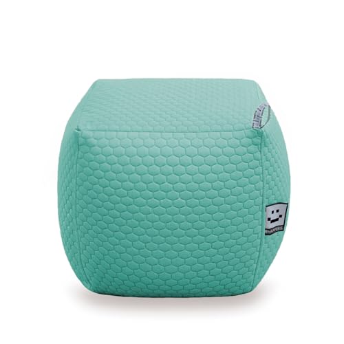 HAPPERS Puff Cuadrado Morgan Turquesa Taburete