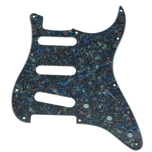 エレキギターピックガードセット 特別なエレキギターピックガード エレキギターSSS STベースピックガードパネルに適しています(Blue)