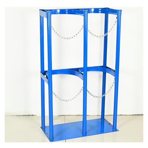 MZZKFC 31.5 39.4 in Heigh Steel Gas Cylinder Fixed Rack, Gas Cylinder Organizer Shelf with Galvanized Protective Chain, Cylinder Bracket for Hospital/Home(Inlet Diameter 27 cm/10.6 in)