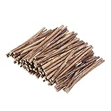 Wshao store 100 Stück Natürliche Holzstäbchen 10 Cm Lange Holzscheite For DIY-Handwerk Ast Baumrinde Log Discs Stick DIY Craft Party Dekoration