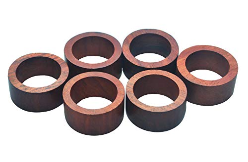 Nirvana Class Handmade Wood Napkin Ring Set With 12 Napkin Rings - Artisan Crafted In India #TOP2