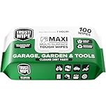 TRUSTIWIPE Heavy Duty Wipes Extra Large 30x25cm - Strong Biodegradable Cleaning for Garage, Workshop, Cars, Garden & Tools – Industrial Strength Heavy Duty Garage Wipes for Grease, Grime, Oil & Dirt