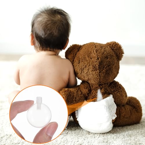 Nogeqi 50 Stück Quietscher zum Einnähen 37mm, Spieluhr zum Einnähen Rasseleier Hundespielzeug Quietschend Rassel Baby Transparent Squeakers für Hunde Spielzeug Haustiere Geeignet