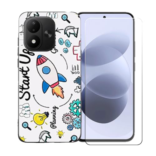 BMPNLSZ �K�p Redmi Note 17 5G ?�g�уP�[�X + HD �ی�t�B���� - LLM36 | HD�����K���X�ɓK�����ėpTPU�ی�J�o�[�A�V���J�Q���V�F���o���p�[�ی�o�b�N�V�F��-�K�p Redmi Note 17 5G�ɓK����9�d�x�X�N